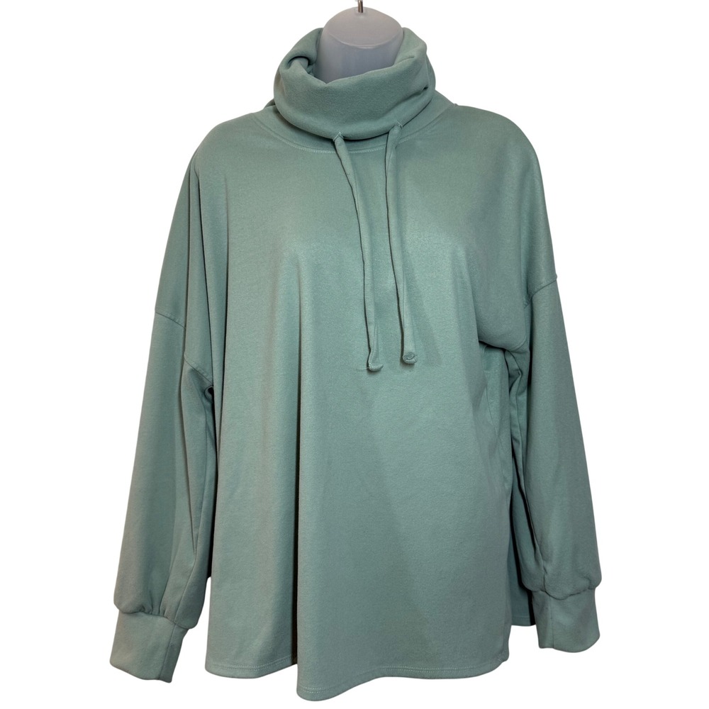 Cherish Sage Green Cowl Neck Pullover Top Oversized Slouchy Tunic Dolman